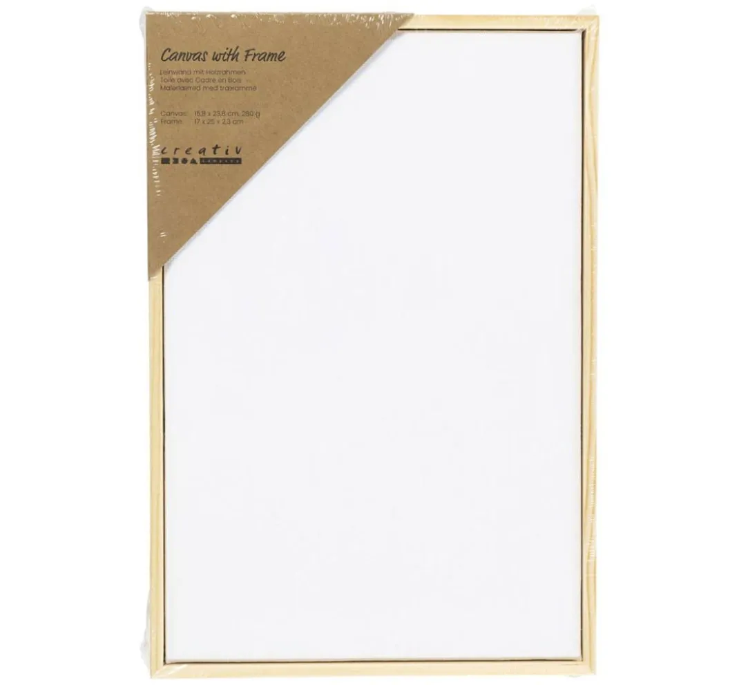creativ company Standard Keilrahmen|Spezial Keilrahmen>Leinwand mit Rahmen, 15,8 x 23,8 cm