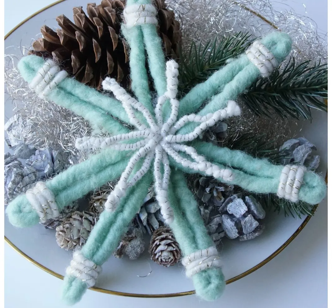 ohne Marke Bücher>Magazin DIY Filz + Wolle + Draht Herbst Weihnachten "Retro-Wickelsterne"