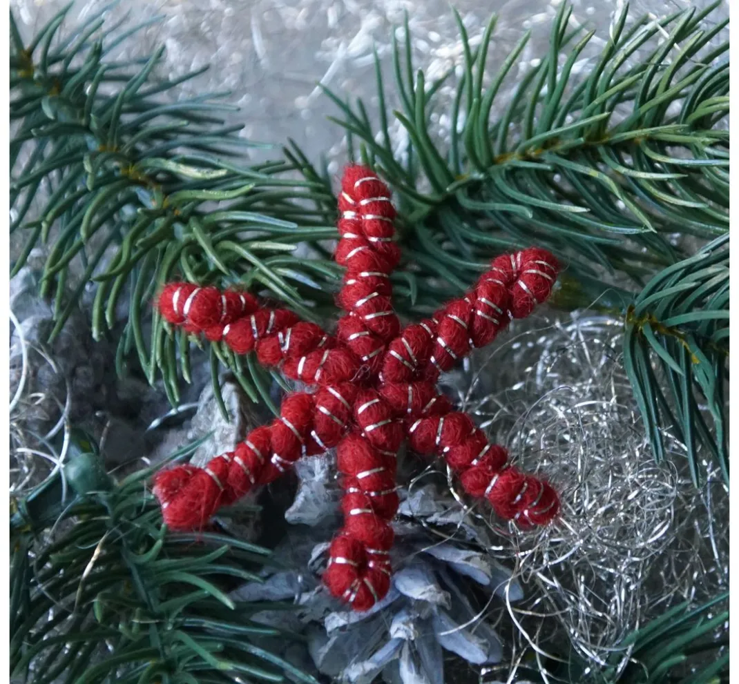 ohne Marke Bücher>Magazin DIY Filz + Wolle + Draht Herbst Weihnachten "Retro-Wickelsterne"