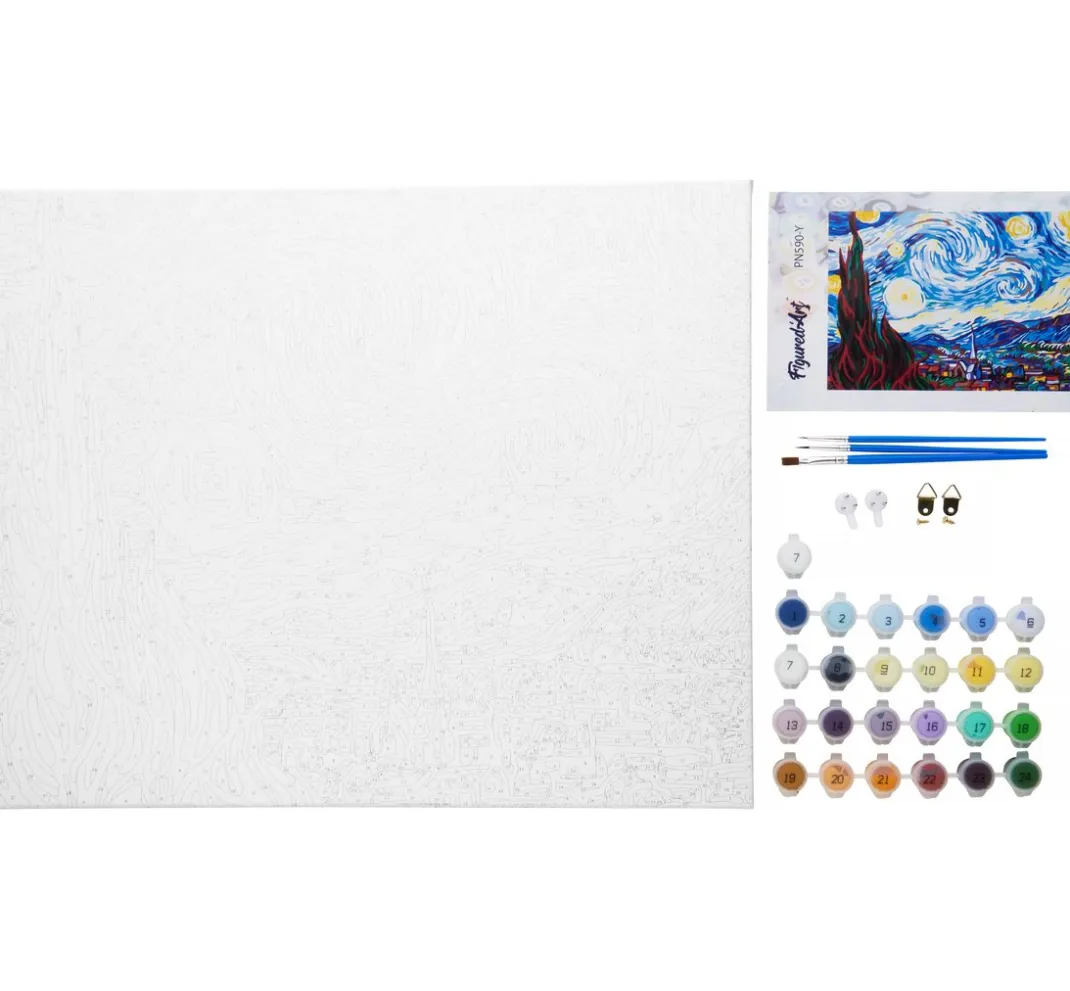 Kinder Figured'Art Malsets|Malen Nach Zahlen>Malen nach Zahlen "Van Gogh - Sternennacht"