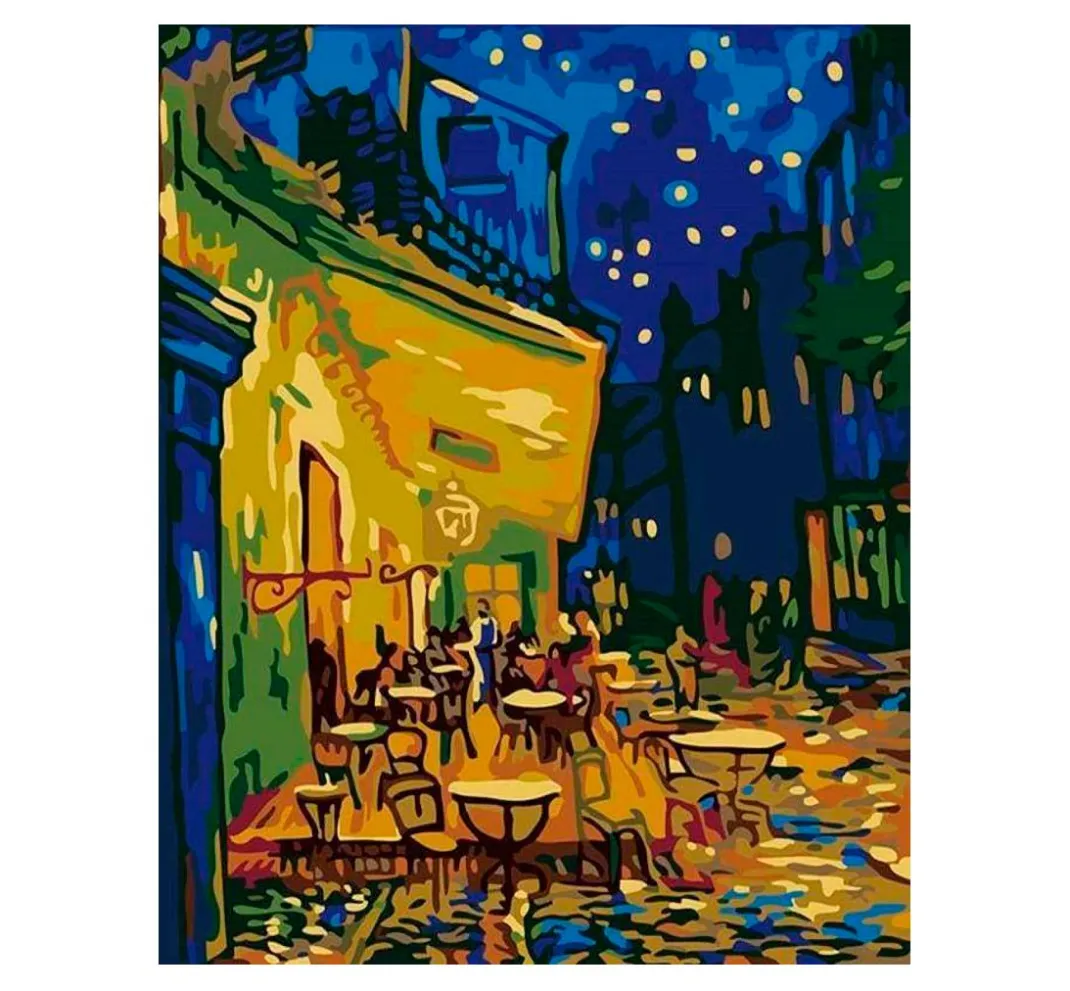 Kinder Figured'Art Malsets|Malen Nach Zahlen>Malen nach Zahlen "Van Gogh - Cafe"