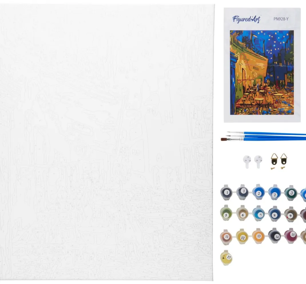 Kinder Figured'Art Malsets|Malen Nach Zahlen>Malen nach Zahlen "Van Gogh - Cafe"