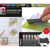 Marabu Künstlerfarbe|Bastelfarbe>Acryl Color Squeegee Art Set