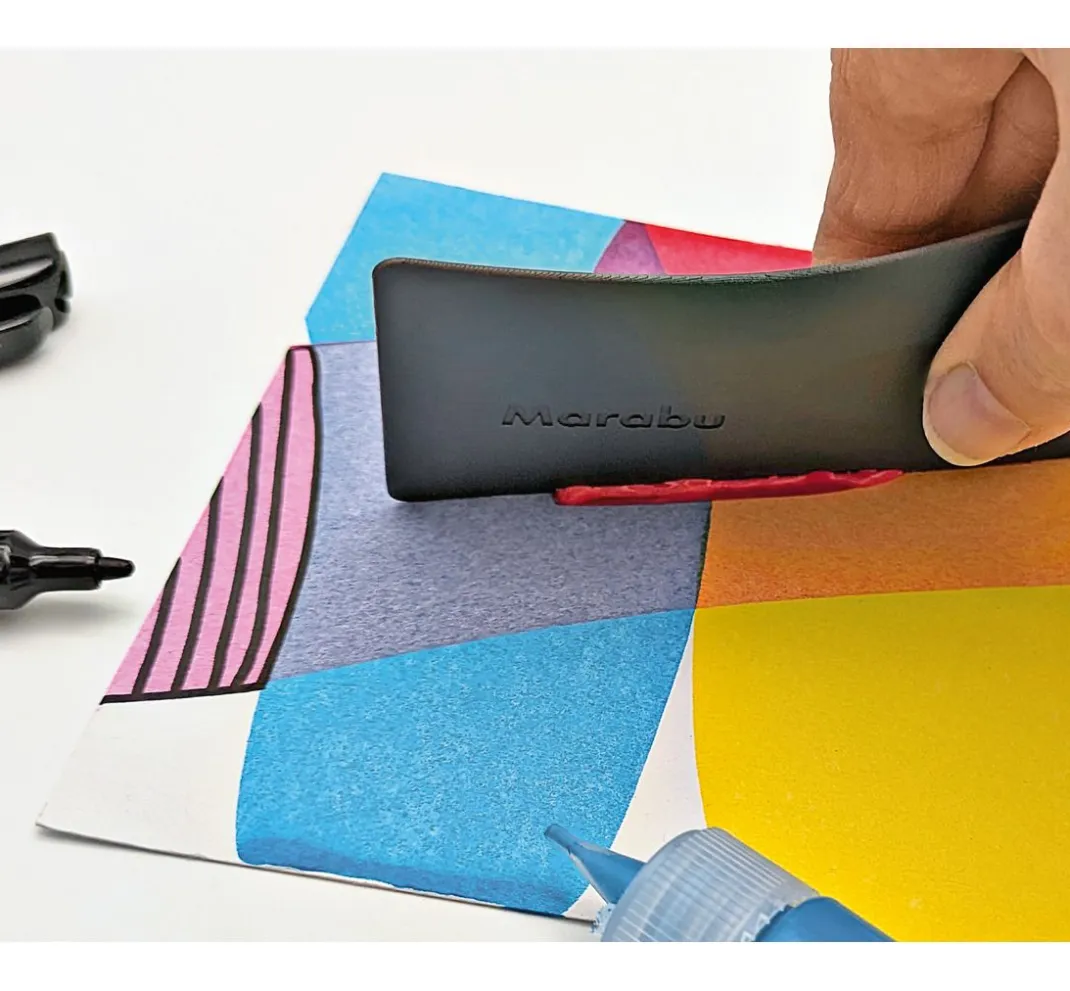 Marabu Künstlerfarbe|Bastelfarbe>Acryl Color Squeegee Art Set