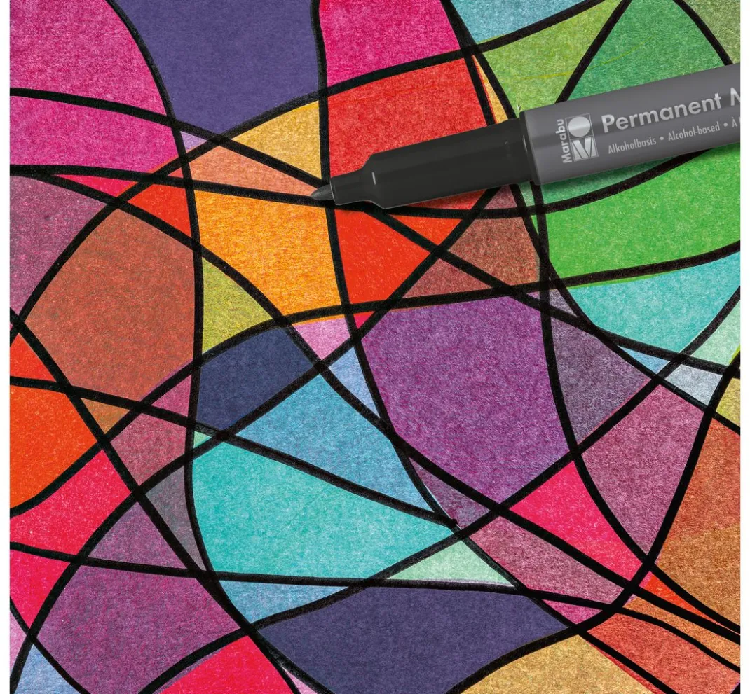 Marabu Künstlerfarbe|Bastelfarbe>Acryl Color Squeegee Art Set