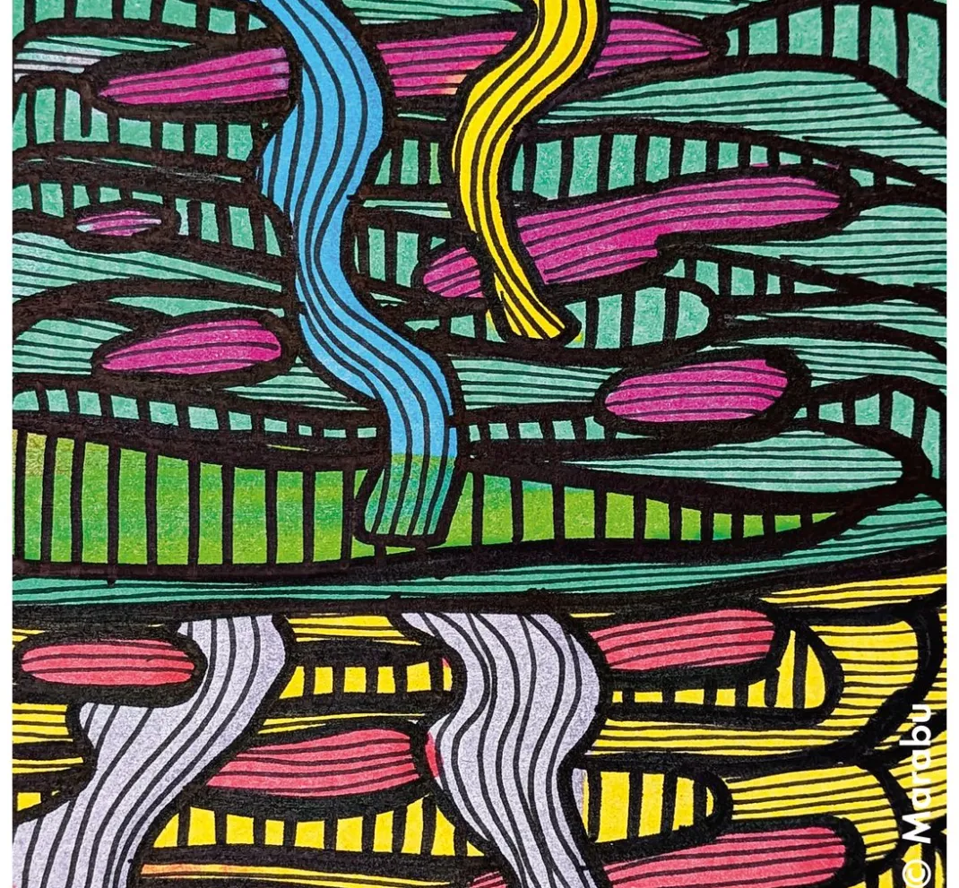 Marabu Künstlerfarbe|Bastelfarbe>Acryl Color Squeegee Art Set