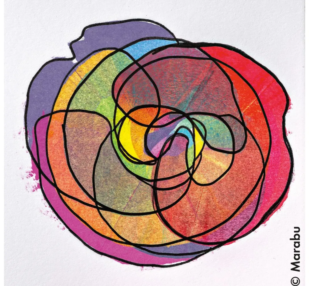 Marabu Künstlerfarbe|Bastelfarbe>Acryl Color Squeegee Art Set
