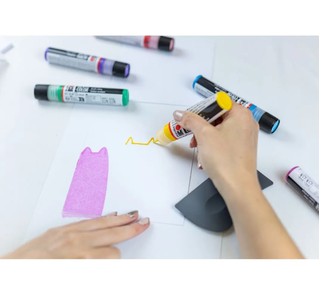 Marabu Künstlerfarbe|Bastelfarbe>Acryl Color Squeegee Art Set