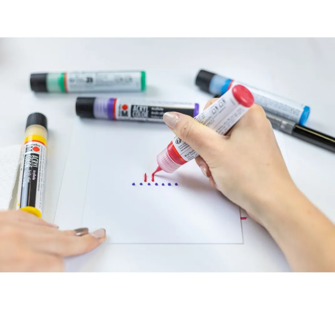 Marabu Künstlerfarbe|Bastelfarbe>Acryl Color Squeegee Art Set