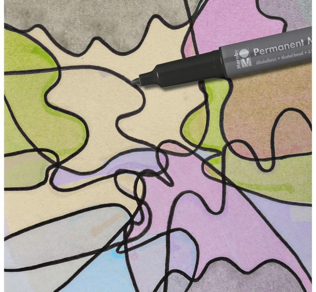 Marabu Künstlerfarbe|Bastelfarbe>Acryl Color Squeegee Art Set