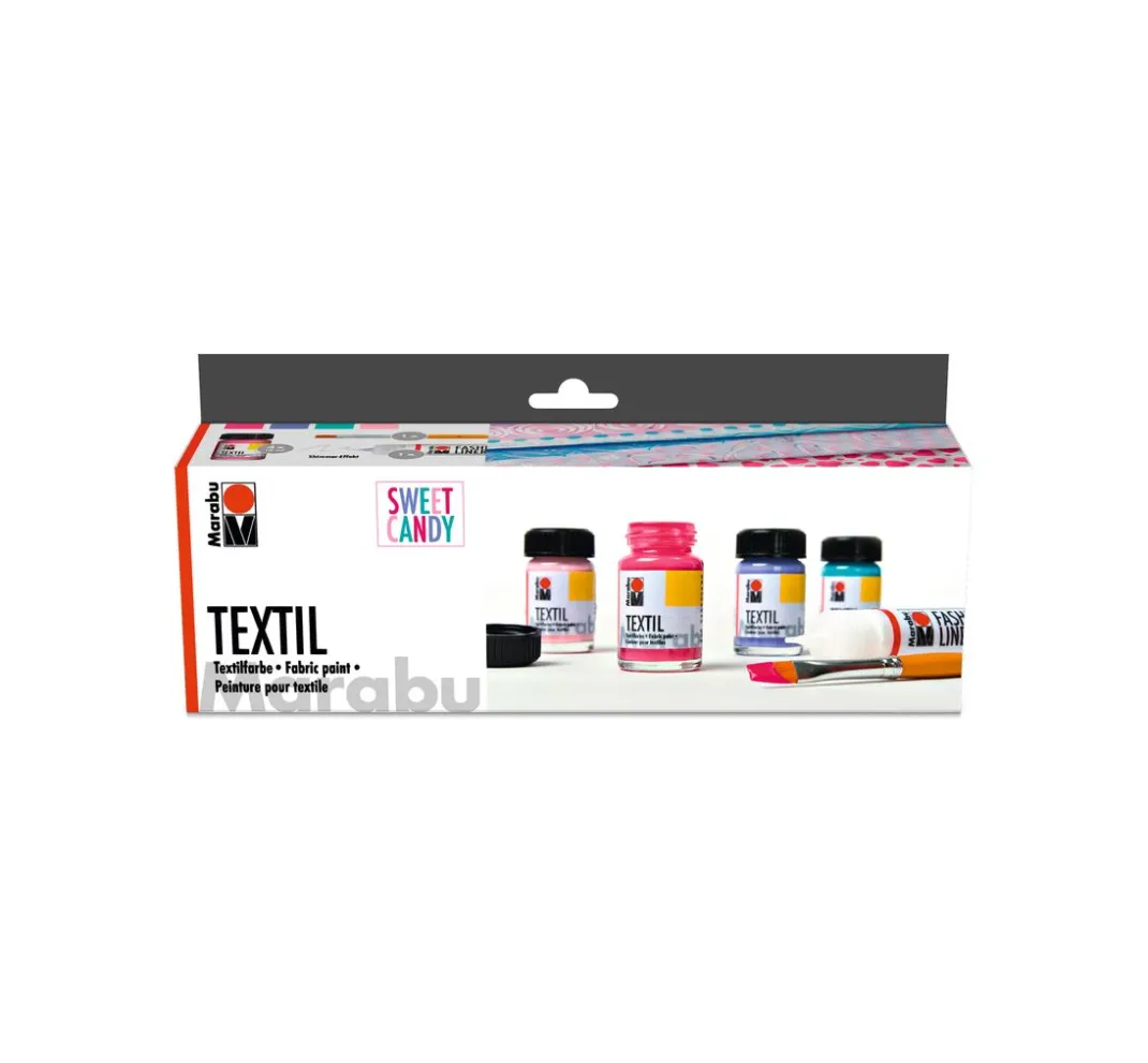 Marabu Textilfarbe|Textil-Design>Textil-Set "Sweet Candy"