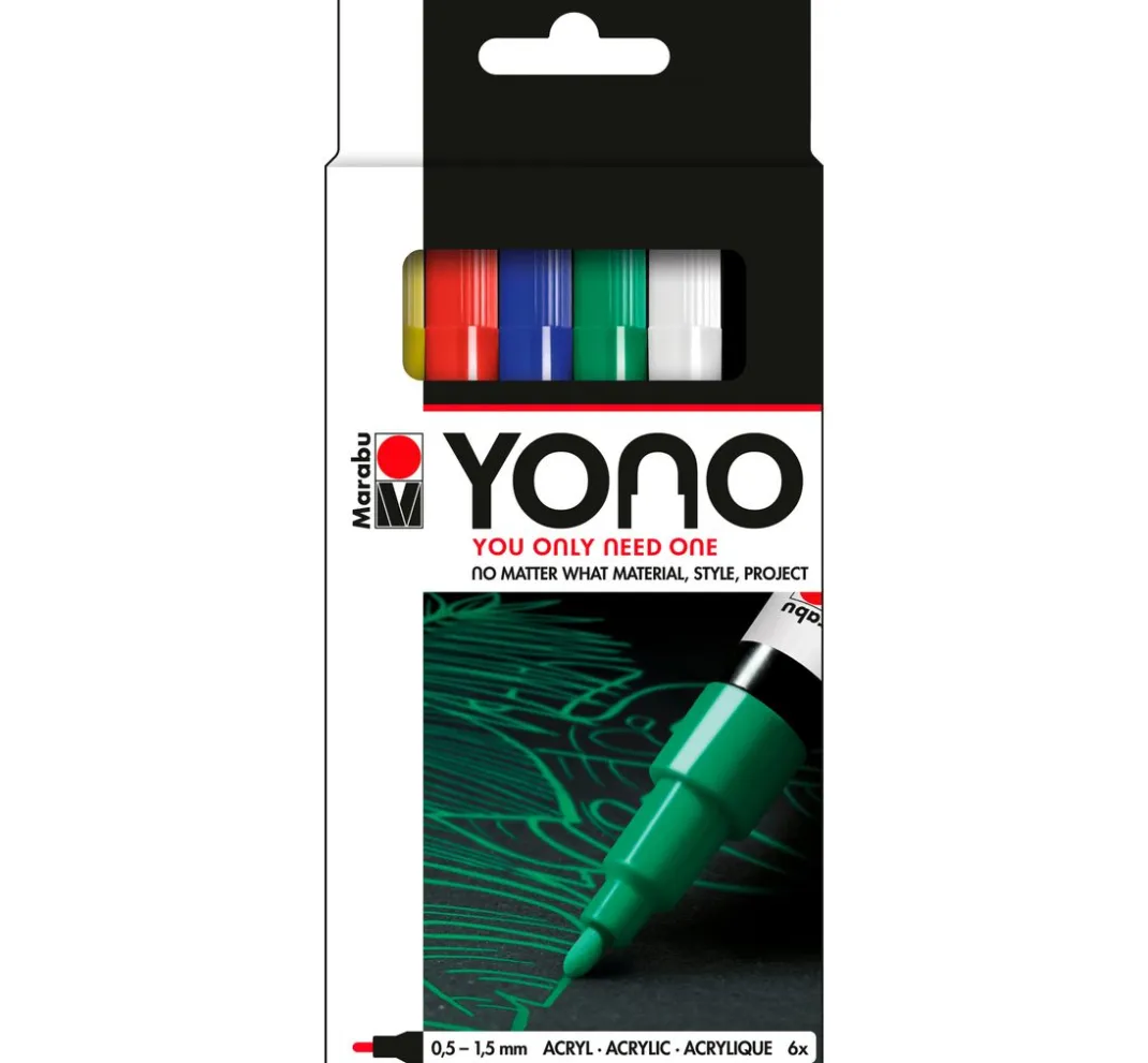 Marabu Farbsets|Stifte>YONO Marker-Set "BASIC 1,5"