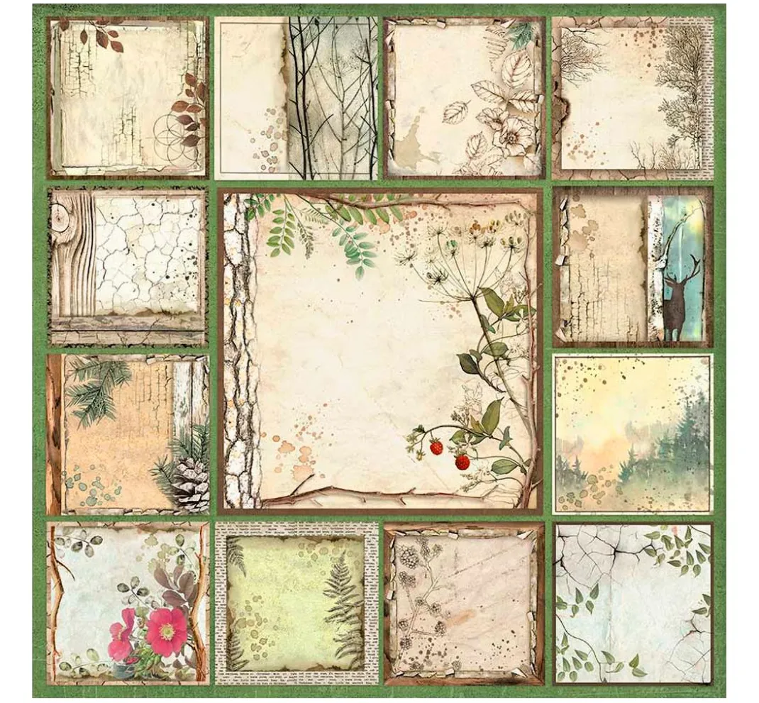 Stamperia Farb- & Motivblöcke|Scrapbooking>Maxi Scrapbook-Block "Forest"