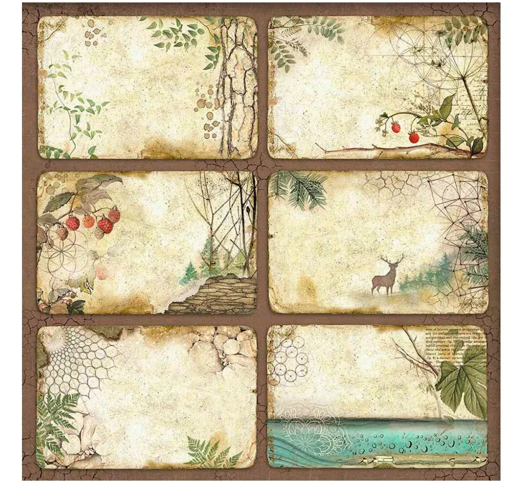 Stamperia Farb- & Motivblöcke|Scrapbooking>Maxi Scrapbook-Block "Forest"