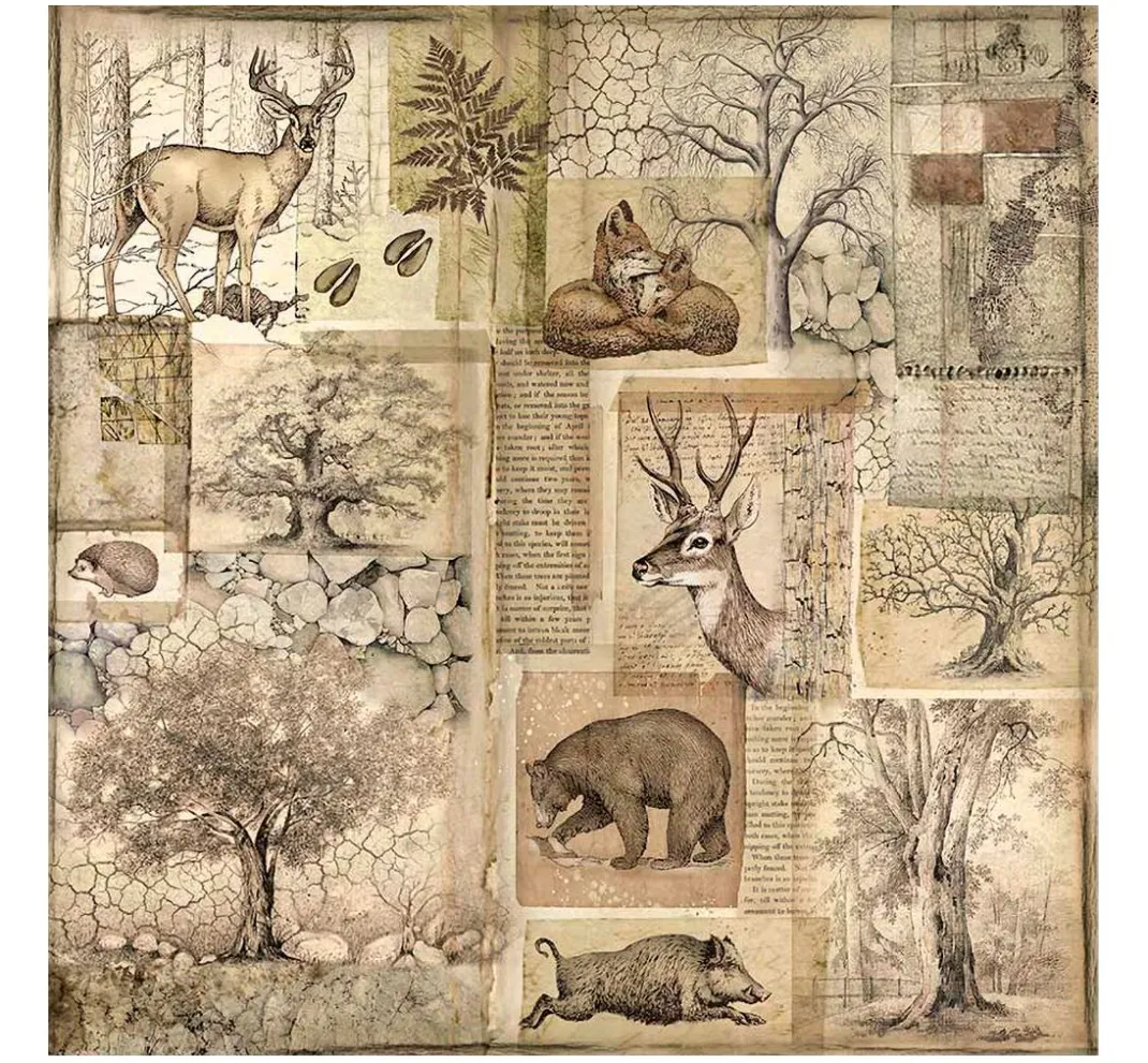 Stamperia Farb- & Motivblöcke|Scrapbooking>Maxi Scrapbook-Block "Forest"