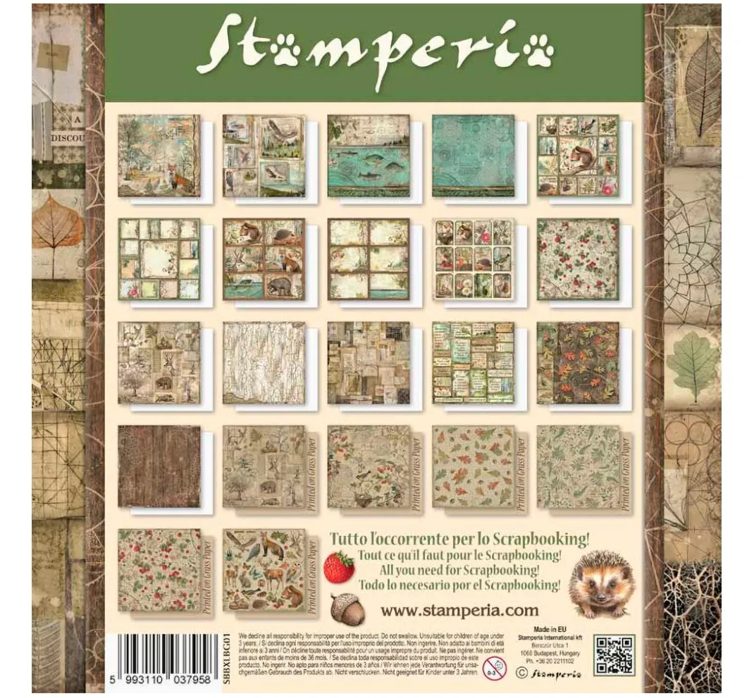 Stamperia Farb- & Motivblöcke|Scrapbooking>Maxi Scrapbook-Block "Forest"