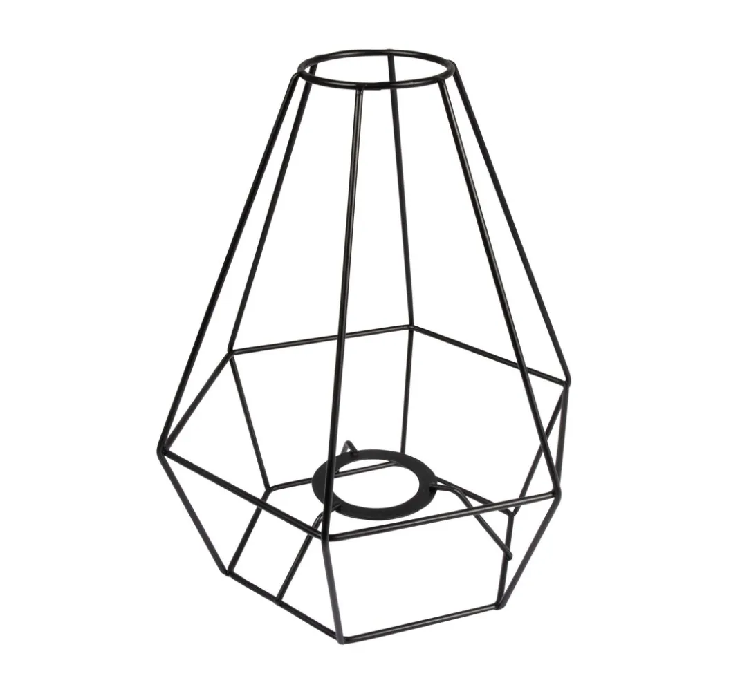 Rayher Lampen-Design|Weitere Metall-Artikel>Metall-Lampenschirmrahmen, schwarz beschichtet