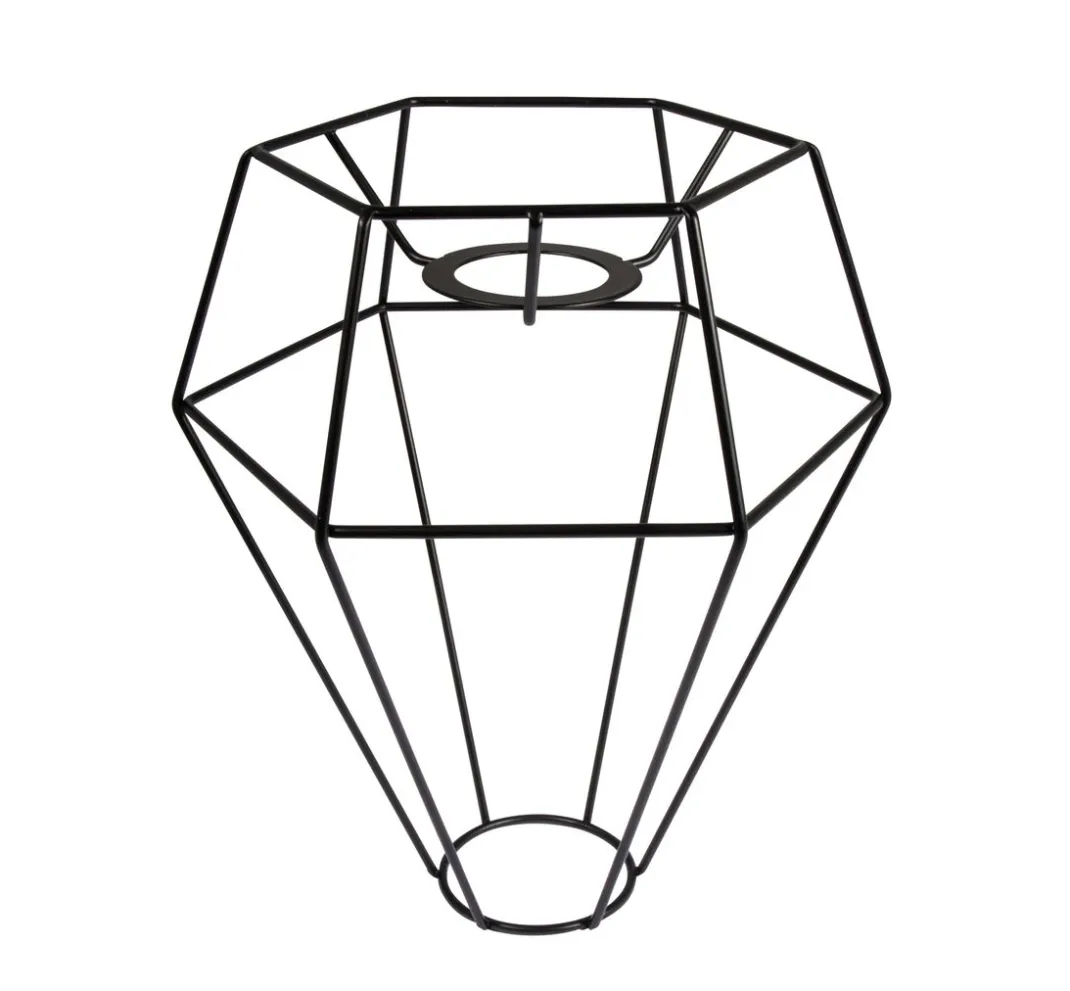 Rayher Lampen-Design|Weitere Metall-Artikel>Metall-Lampenschirmrahmen, schwarz beschichtet
