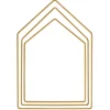 Rayher Diverse Materialien|Metallringe>Metallring "Haus", 3er-Set, Goldfarben