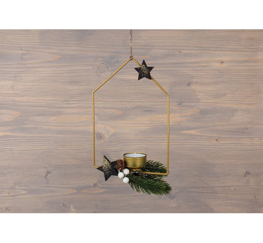 Rayher Diverse Materialien|Metallringe>Metallring "Haus", 3er-Set, Goldfarben