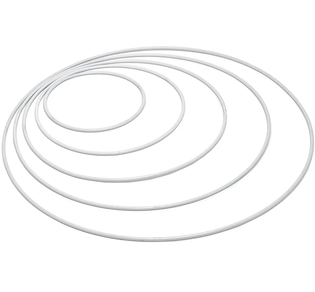 ohne Marke Diverse Materialien|Metallringe>Metallring "Kreis", Weiß