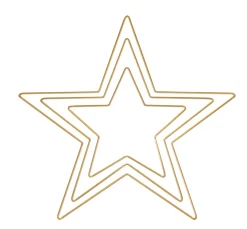 Rayher Diverse Materialien|Metallringe>Metallring "Stern", 3er-Set, Goldfarben