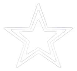 Rayher Diverse Materialien|Metallringe>Metallring "Stern", 3er-Set, Weiß