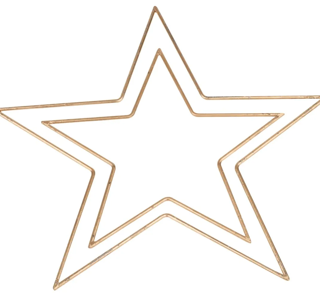 ohne Marke Diverse Materialien|Metallringe>Metallring "Stern", Goldfarben