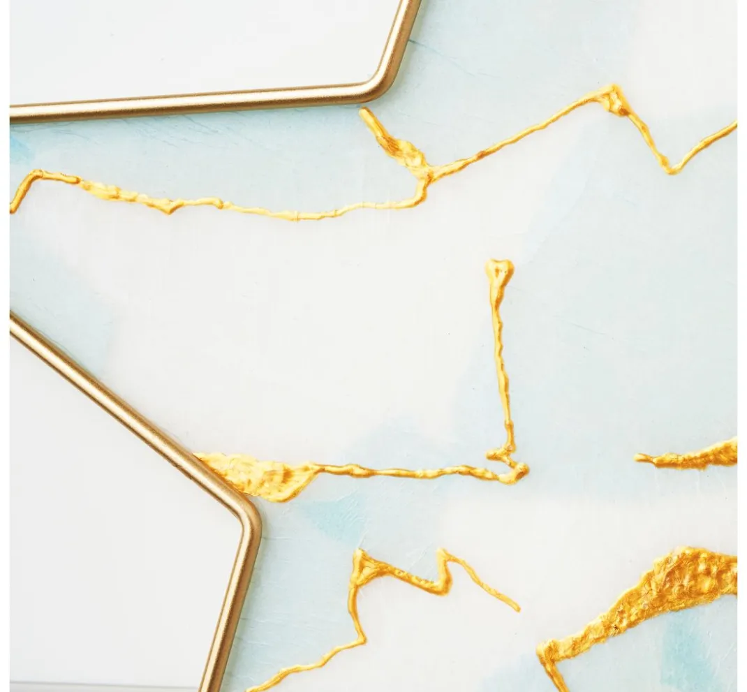 ohne Marke Diverse Materialien|Metallringe>Metallring "Stern", Goldfarben
