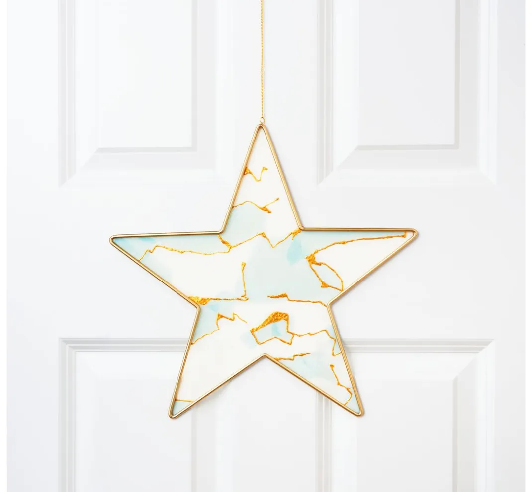 ohne Marke Diverse Materialien|Metallringe>Metallring "Stern", Goldfarben