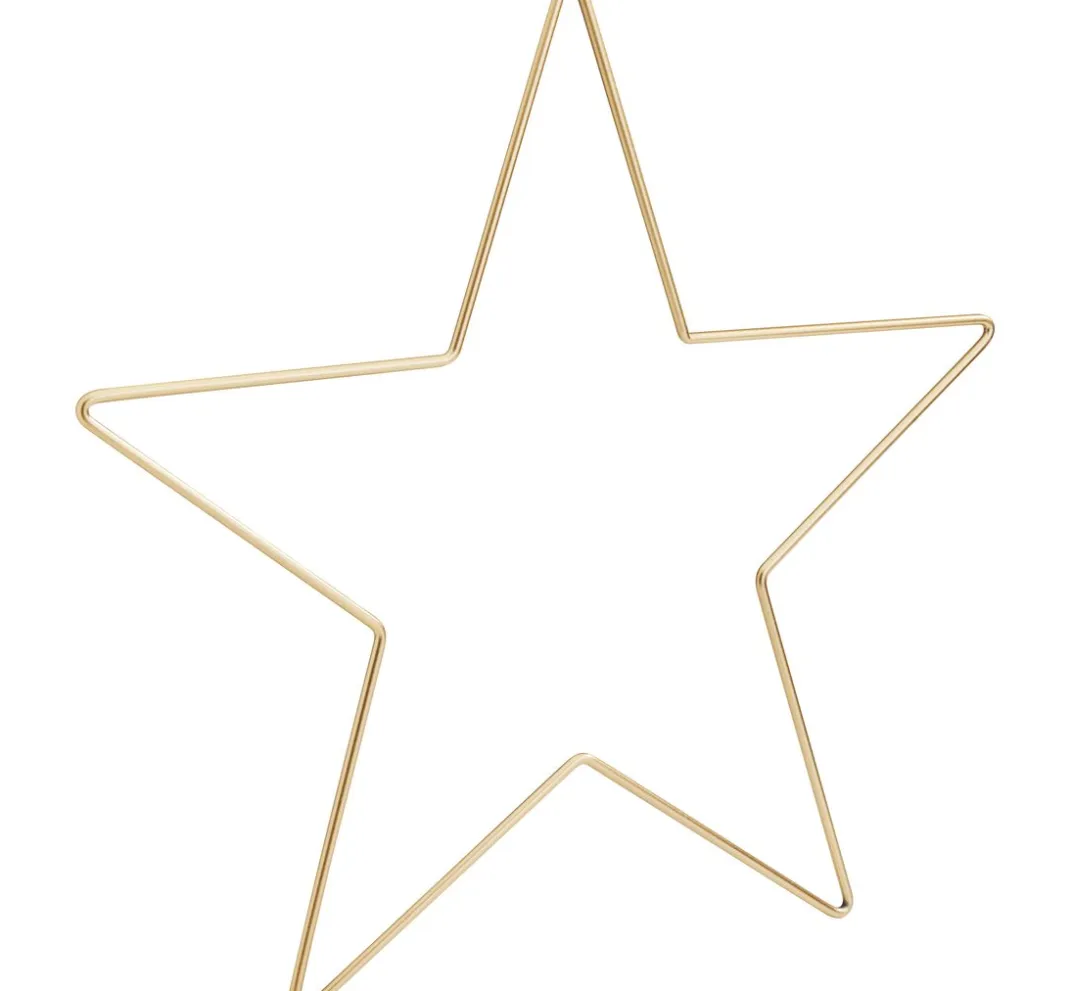 ohne Marke Diverse Materialien|Metallringe>Metallring "Stern", Goldfarben