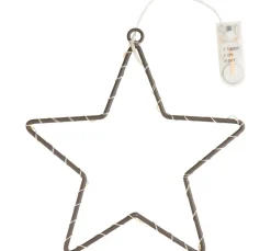ohne Marke Diverse Materialien|Metallringe>Metallring-Stern "Star" mit LED-Licht