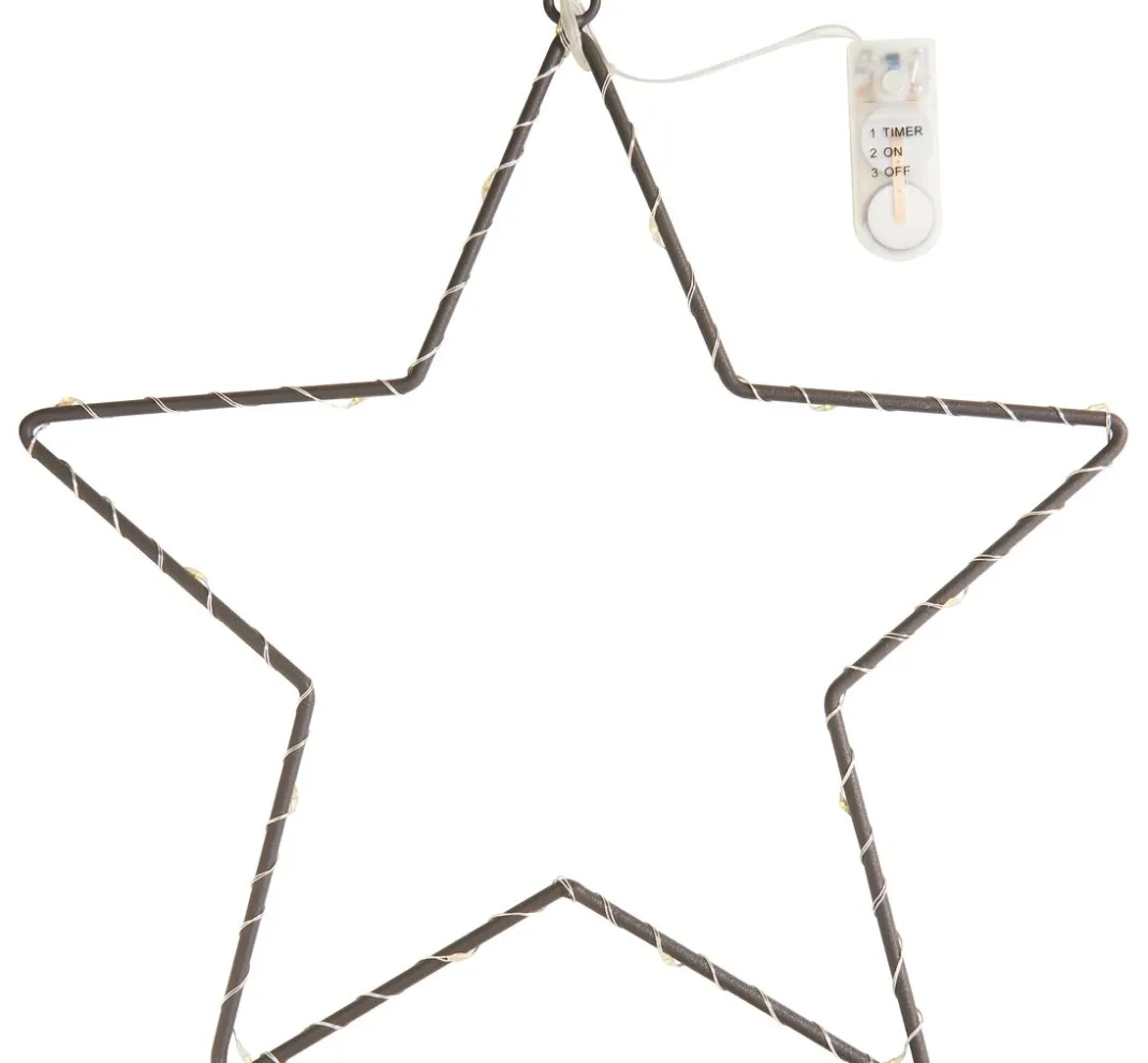 ohne Marke Diverse Materialien|Metallringe>Metallring-Stern "Star" mit LED-Licht