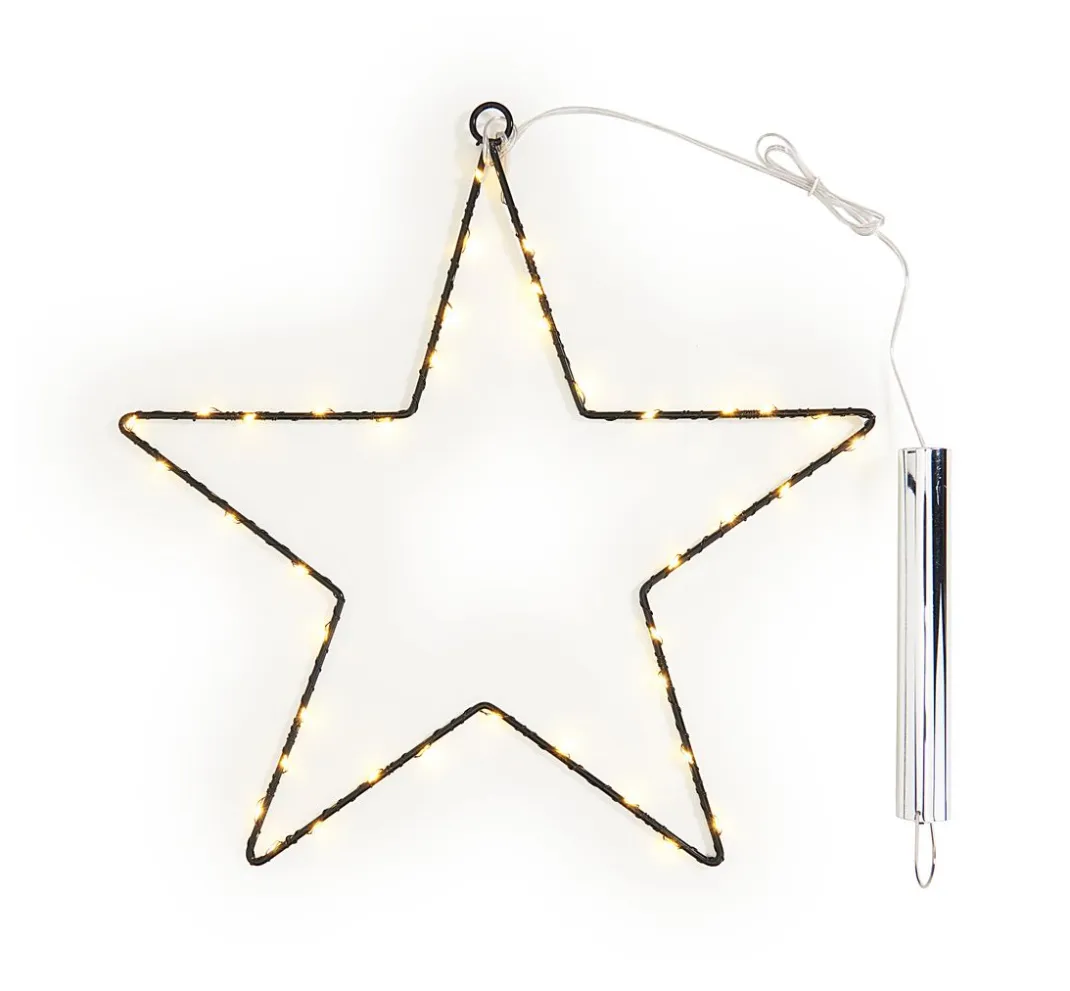ohne Marke Led-Kerzen & Led-Teelichte>Metall-Stern mit LED-Mini-Lichter inkl. Timer 6/18 Std.