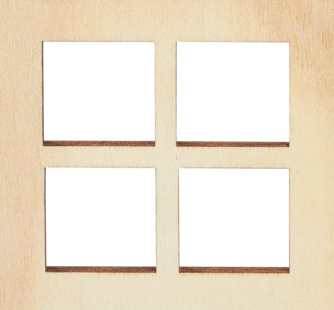 HobbyFun Miniaturen|Holz, Mdf & Pappmaché>Miniatur Fenster quadratisch "schmale Tiefe"