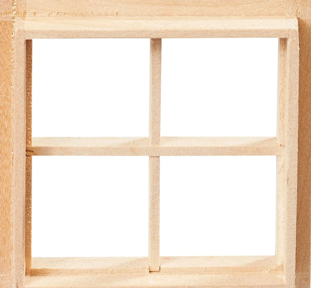 HobbyFun Miniaturen|Holz, Mdf & Pappmaché>Miniatur Fenster quadratisch "breite Tiefe"