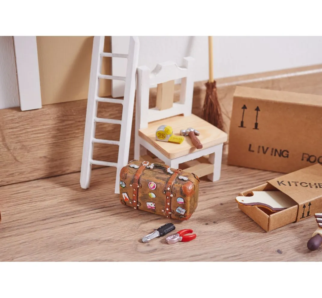 HobbyFun Miniaturen|Dekofiguren & -Objekte>Miniatur Koffer "Reisekasse"
