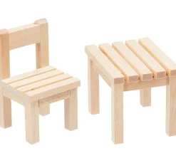 HobbyFun Miniaturen|Holz, Mdf & Pappmaché>Miniatur Set "Tisch & Stuhl"