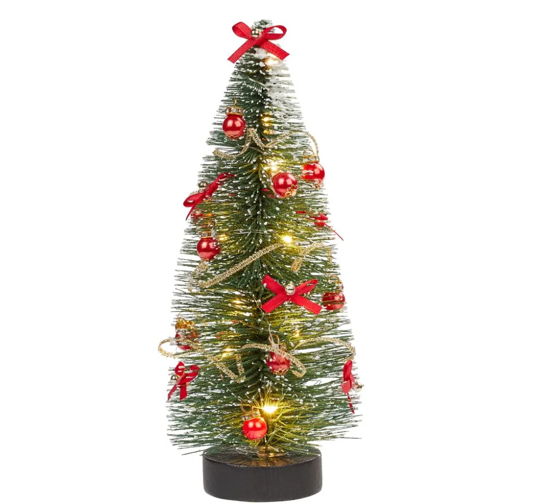 HobbyFun Miniaturen>Miniatur Tanne mit LED Beleuchtung, 14 cm