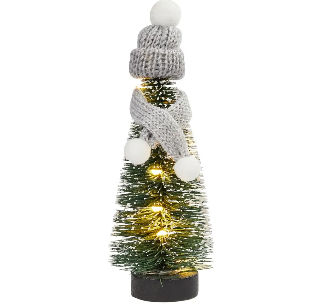 HobbyFun Miniaturen>Miniatur Tanne mit LED Beleuchtung, 14 cm