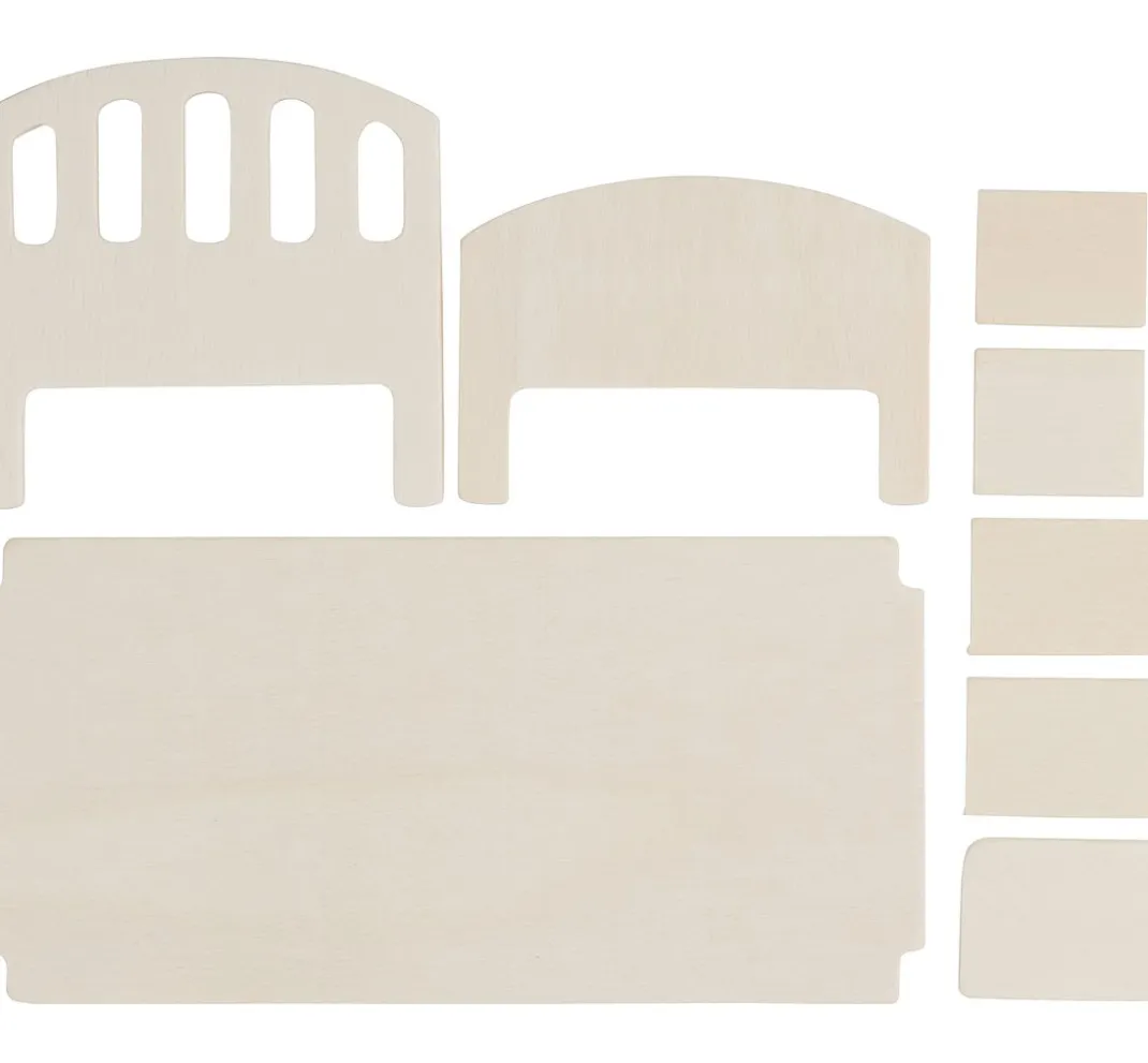 stafil Miniaturen|Holz, Mdf & Pappmaché>Miniatur-Set "Schlafzimmer"