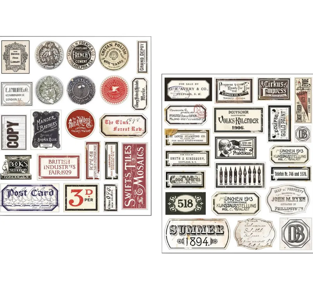 Ciao Bella Farb- & Motivblöcke|Scrapbooking>Mixed Media Sticker Set