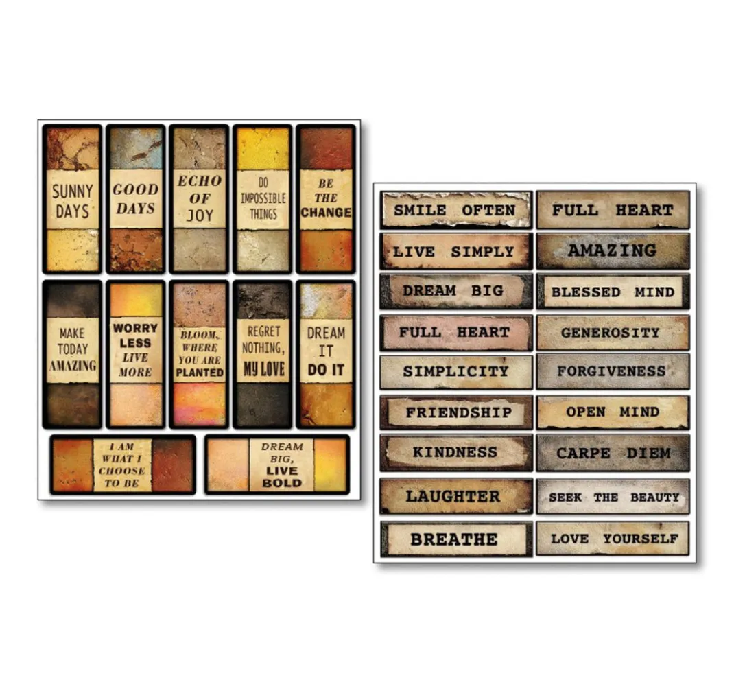 Ciao Bella Farb- & Motivblöcke|Scrapbooking>Mixed Media Sticker Set