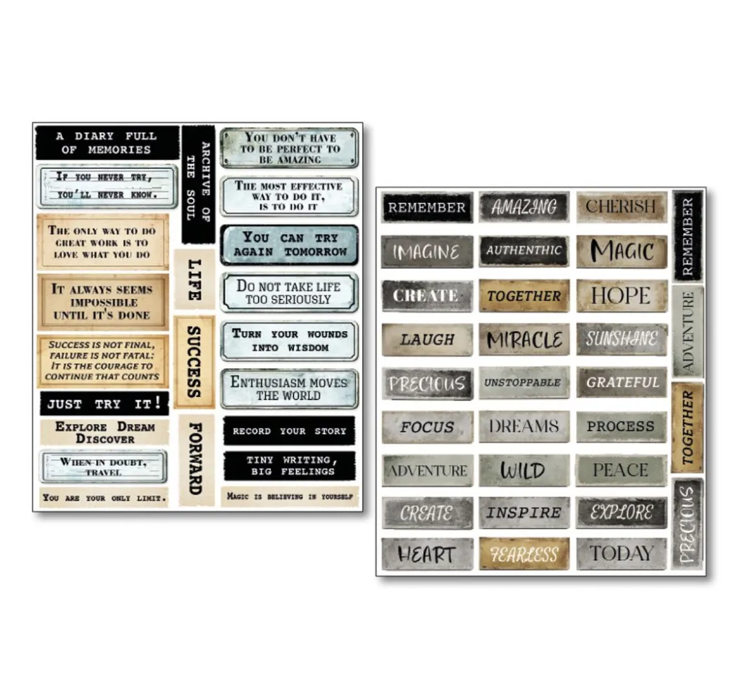 Ciao Bella Farb- & Motivblöcke|Scrapbooking>Mixed Media Sticker Set