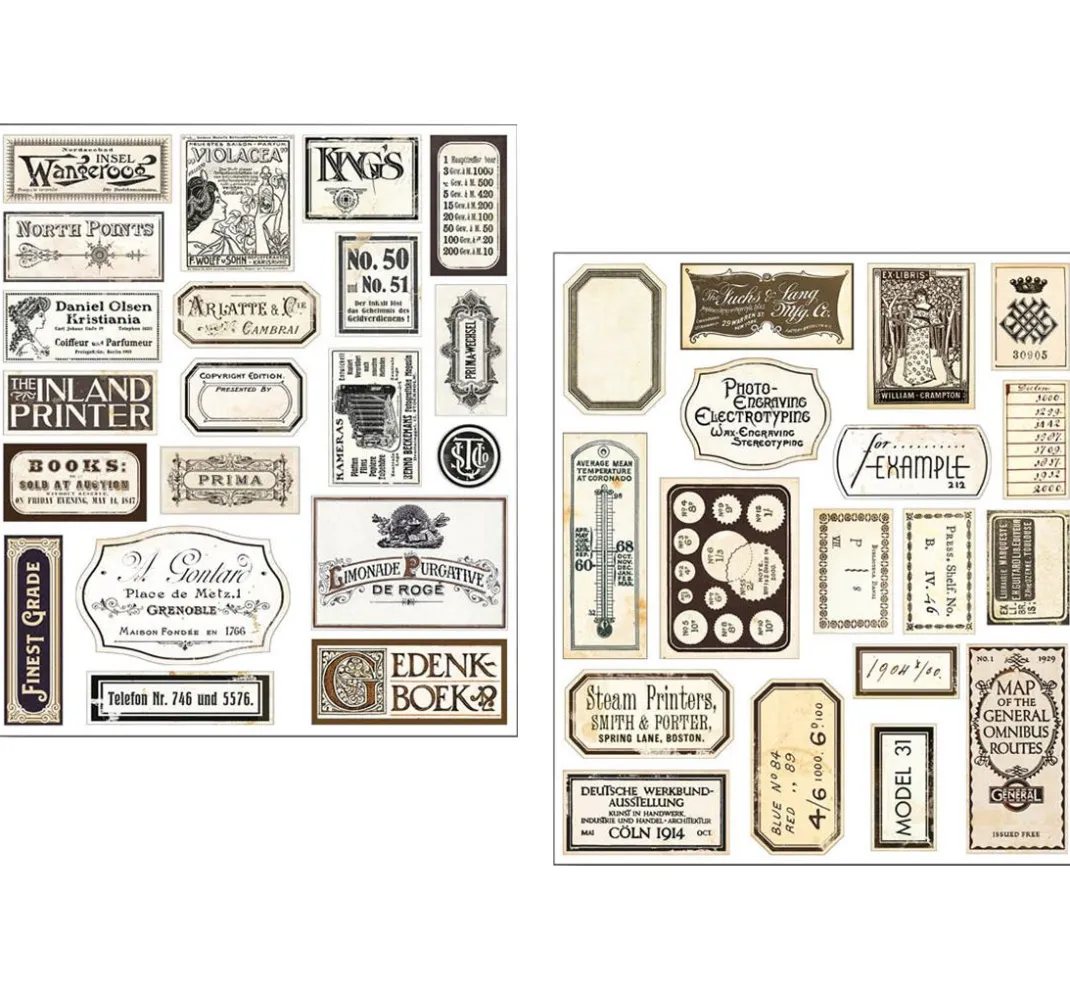 Ciao Bella Farb- & Motivblöcke|Scrapbooking>Mixed Media Sticker Set