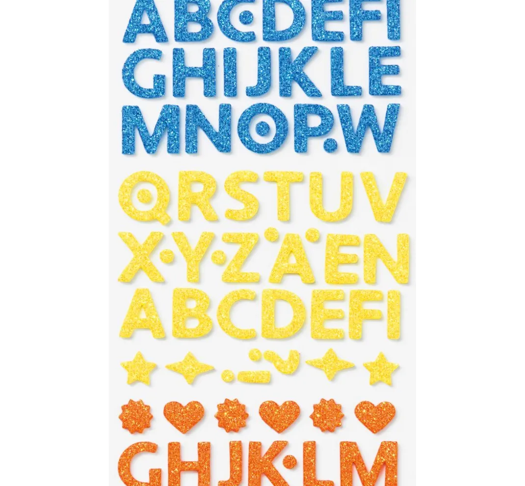 folia Sticker & Klebebänder|Scrapbooking>Moosgummi Glitter-Sticker