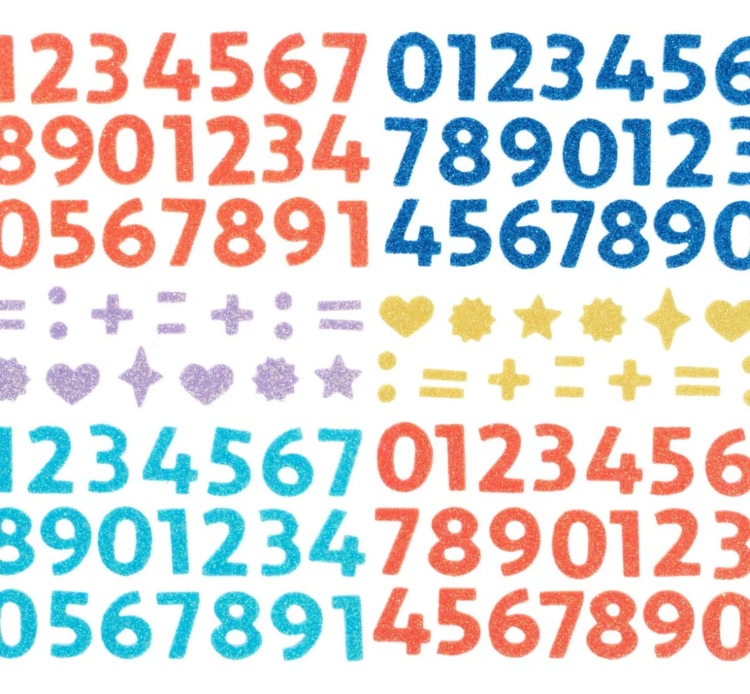 folia Sticker & Klebebänder|Scrapbooking>Moosgummi Glitter-Sticker