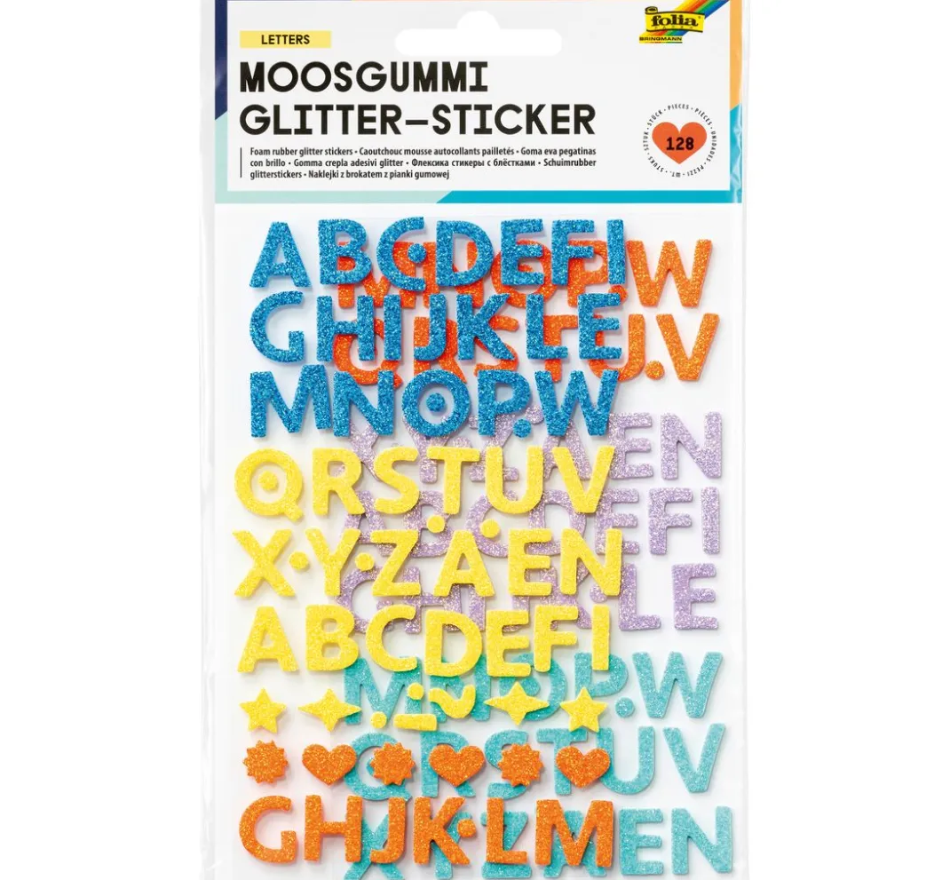 folia Sticker & Klebebänder|Scrapbooking>Moosgummi Glitter-Sticker