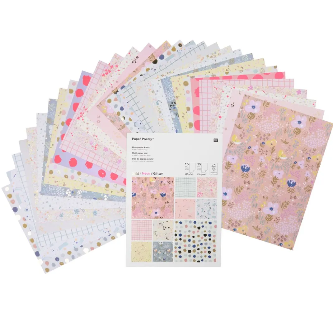 Rico Design Farb- & Motivblöcke|Scrapbooking>Motivblock "Crafted Nature"