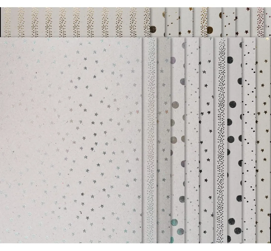 Rico Design Spezialpapier & -Karton>Motivblock "Graukarton Hot Foil"